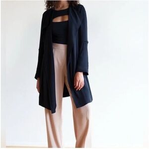 Babaton Midnight Blue Quincey Open Front Jacket